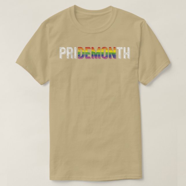 Pride Month Demon Gay Lesbisk LGBT Flagga 2022  T Shirt (Design framsida)