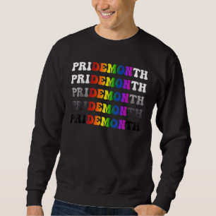 Pride Month-demon HBTQ+ Pride Month Transperson Lång Ärmad Tröja