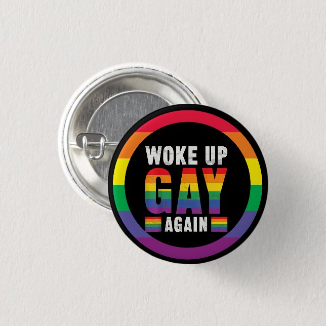 Pride Month  HBTQ med regnbågstema Knapp (Framsida & baksida)