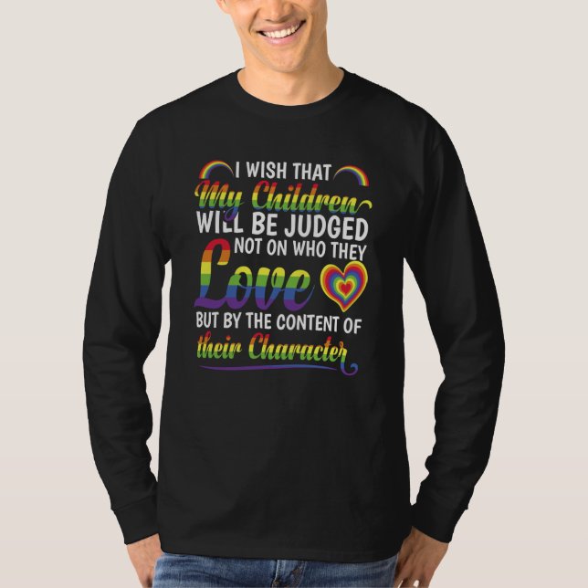 Pride Month LGBTQ Rainbow Pride Flag LGBT T Shirt (Framsida)