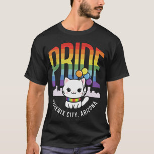 Pride Month Phoenix City Arizona USA Rainbow Flagg T Shirt