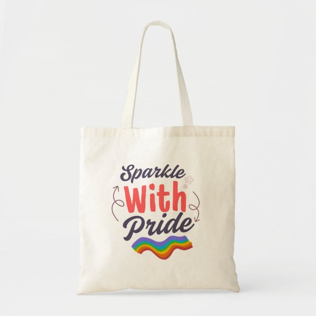 Pride Month Regnbågs Shoppingbag – Färgglad LGBTQ Tygkasse (Framsidan)