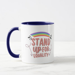Pride Month Regnbågsställ Stå upp Kaffe Mugg