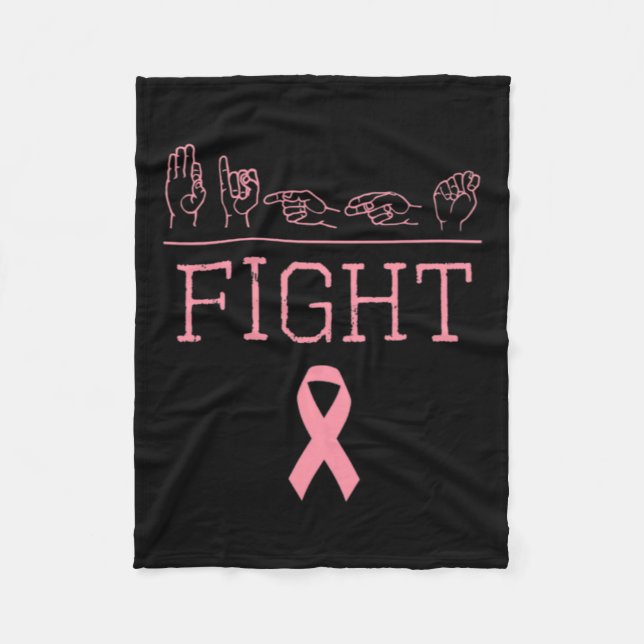 Pride mot bröstcancermedvetande Band Gif Fleecefilt (Framsidan)