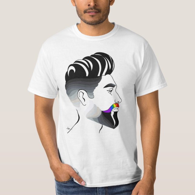 pride mustasch t shirt (Framsida)