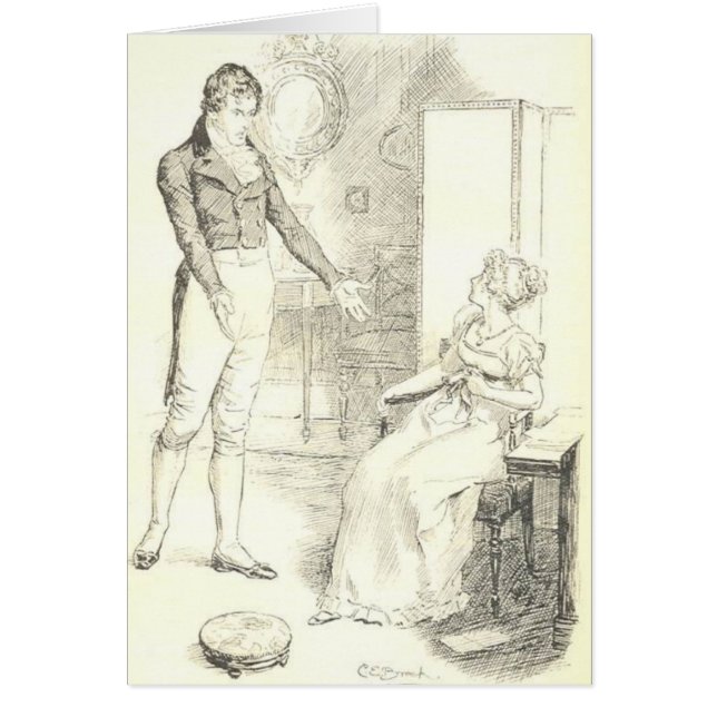 Pride och fördom hälsningskort (Framsidan)