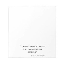 Pride och fördomar, citat III Anteckningsblock