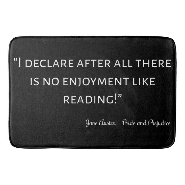 Pride och fördomar, citat III Badrumsmatta (Framsidan)