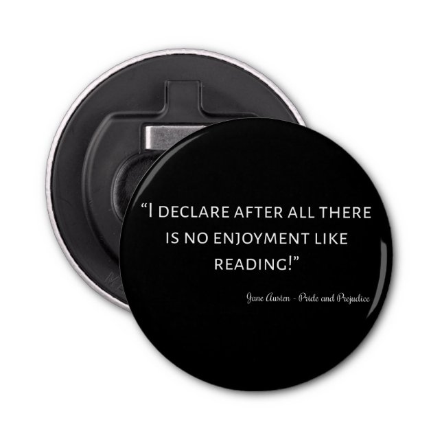 Pride och fördomar, citat III Flasköppnare (Framsidan)