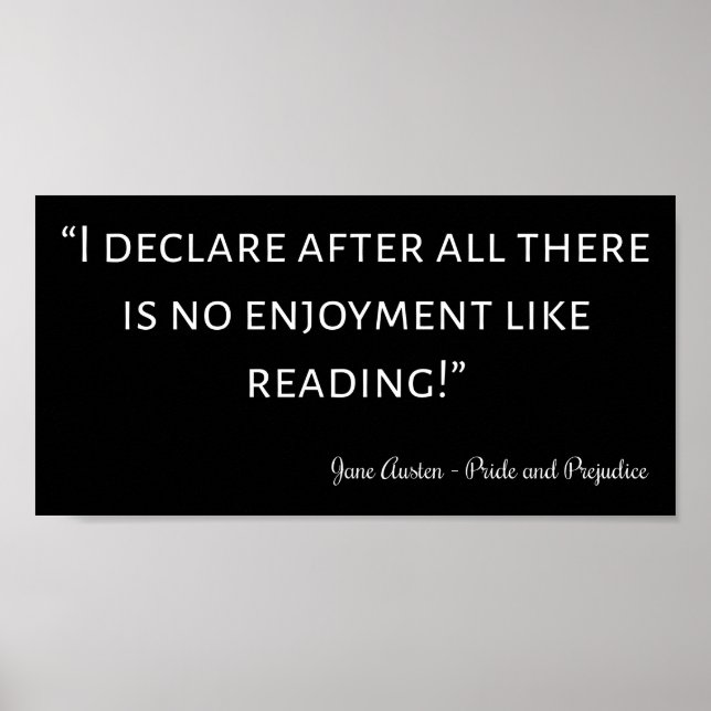 Pride och fördomar, citat III Poster (Framsidan)