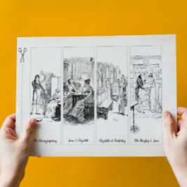 Pride och fördomar Jane Austen Papper bokmärke