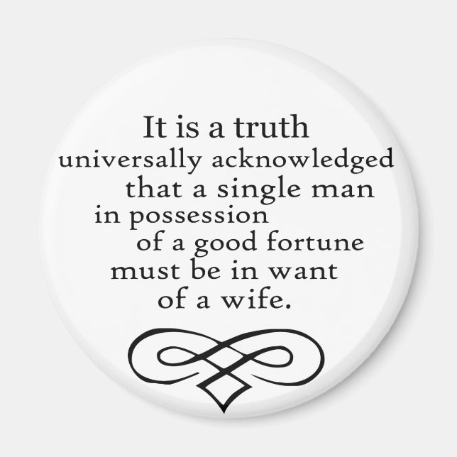 Pride och fördomar magnet (Framsidan)