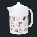 Pride och fördomar mot Beige Burgundy Toile-citat<br><div class="desc">Illustrationer från 1894 års upplaga av Pride och fördomsfullt av Jane Austen med minnesvärda citat i svartvit och svart stil,  för älskarna i bok,  Darcy och ReEmergency era romantik.</div>