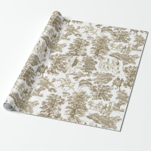 Pride och fördomar mot hästar Beige Guld Toile Presentpapper