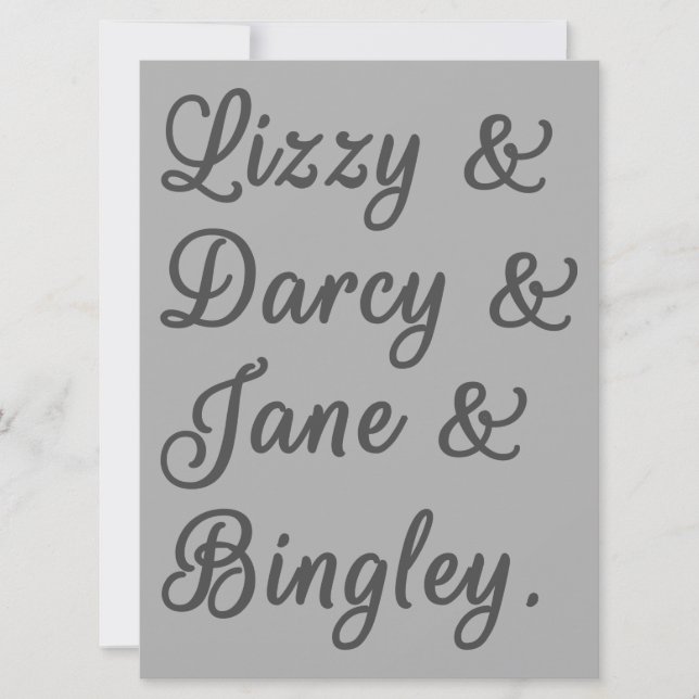 Pride och fördomar mot Par I Inbjudningar (Framsida)