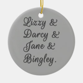 Pride och fördomar mot Par I Julgransprydnad Keramik