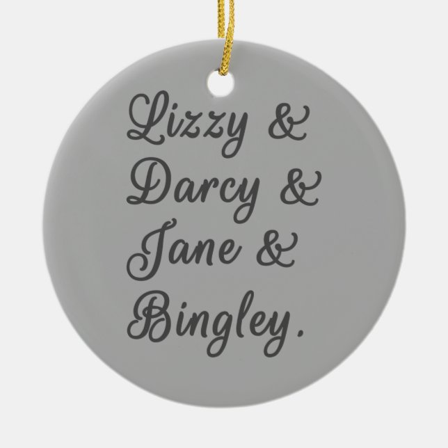 Pride och fördomar mot Par I Julgransprydnad Keramik (Framsidan)