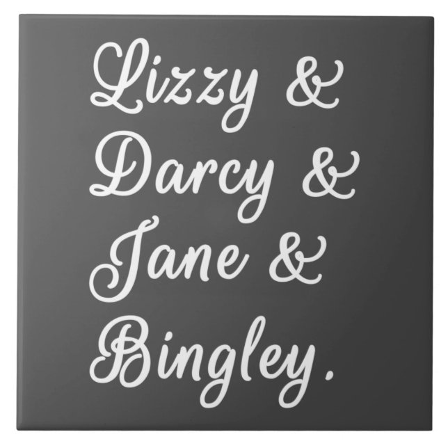 Pride och fördomar mot Par II Kakelplatta (Framsidan)