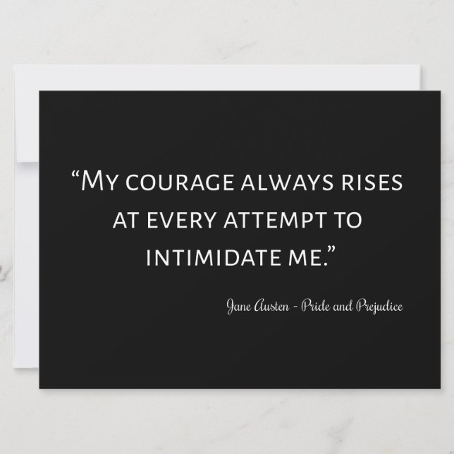 Pride och fördomar, offert I Inbjudningar (Framsida)