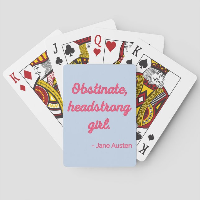 Pride och fördomar - Offert II - Cute Stil Casinokort (Baksidan)