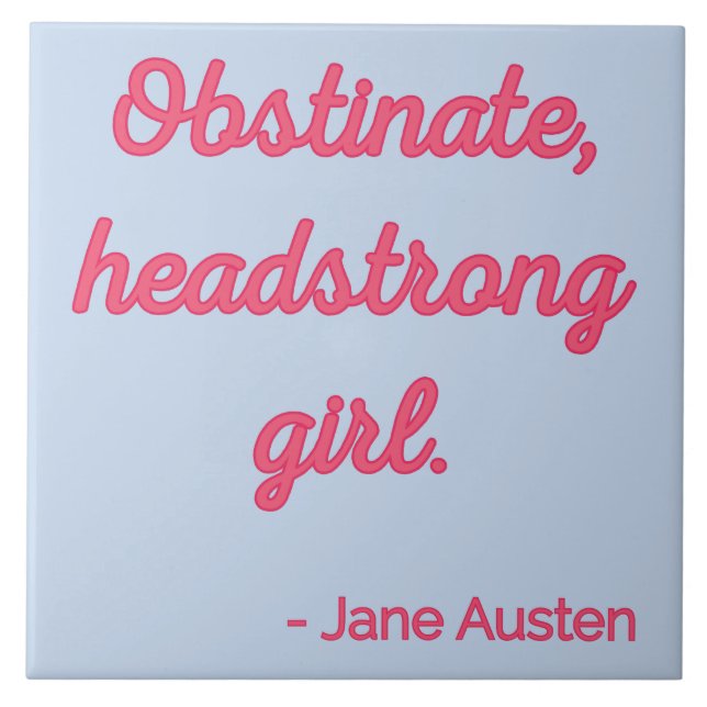 Pride och fördomar - Offert II - Cute Stil Kakelplatta (Framsidan)