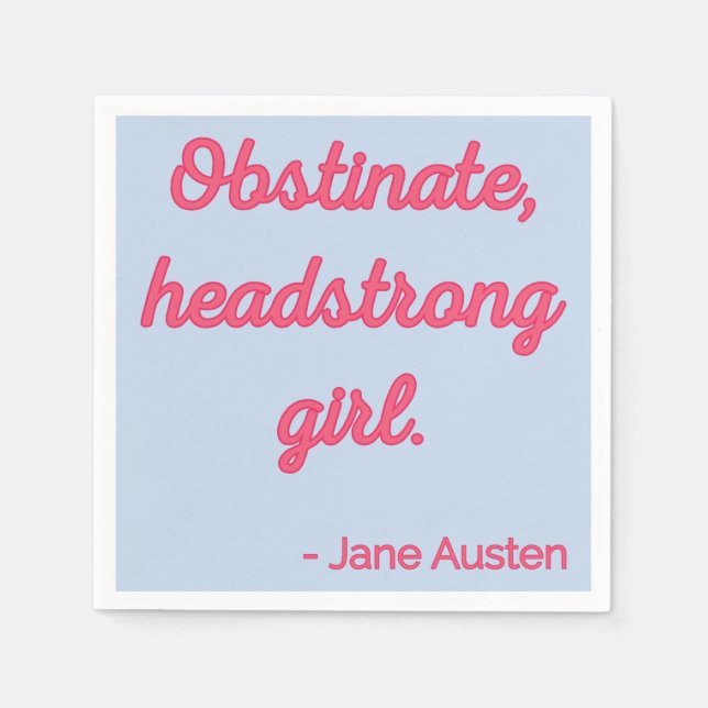 Pride och fördomar - Offert II - Cute Stil Pappersservett (Framsidan)