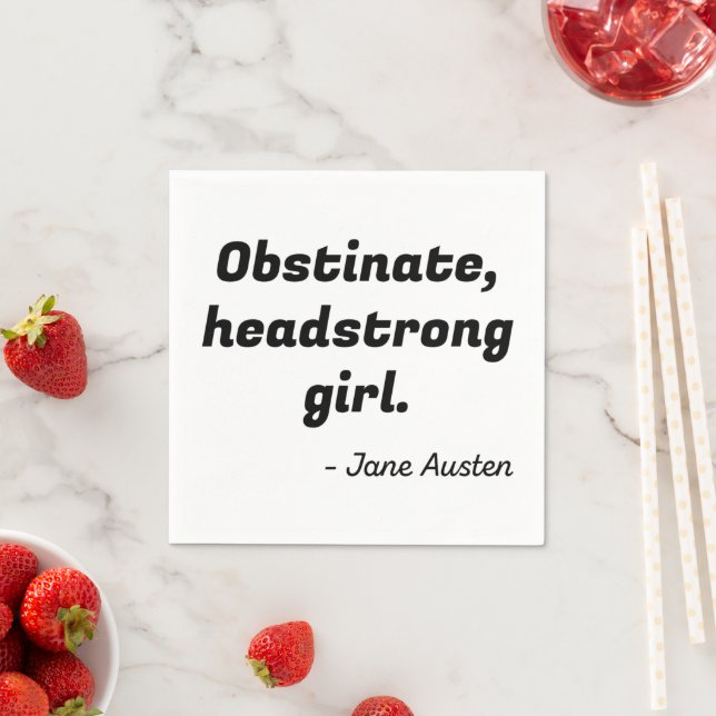 Pride och fördomar, offert II Pappersservett (Insitu)