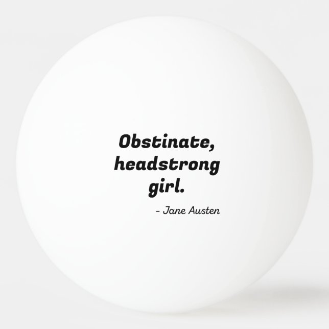 Pride och fördomar, offert II Pingisboll (Framsidan)