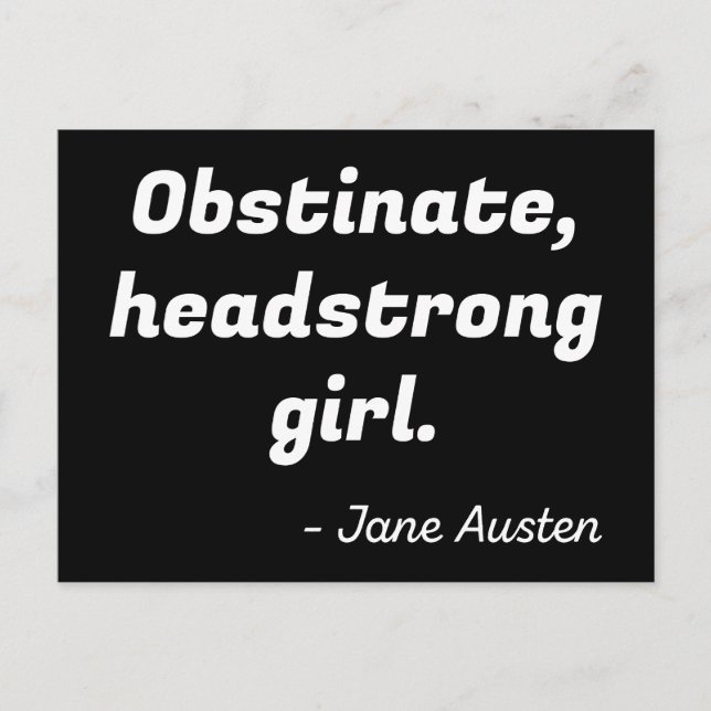 Pride och fördomar, offert II Vykort (Framsida)