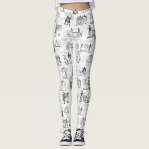 Pride- och fördomsfria svartvita citattecken leggings