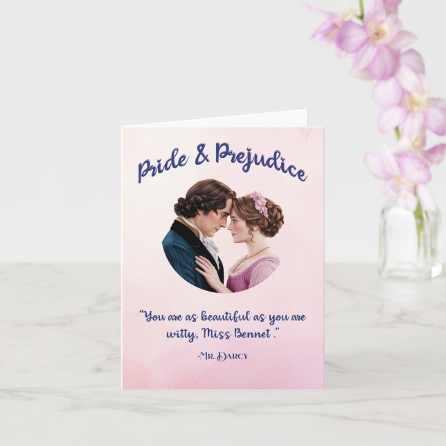 Pride- och fördomsfria tomt anteckningskort (Orkide)