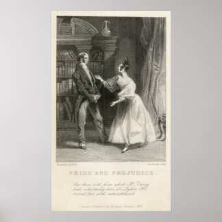 Pride och fördomsfullt Jane Austen Poster