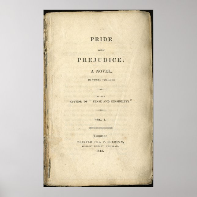 Pride och fördomsfullt Jane Austen Poster (Framsidan)