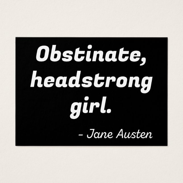 Pride och fördomsrätt Offert II Visitkort (Framsidan)