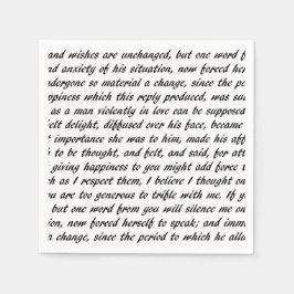 Pride och fördomstext pappersservett