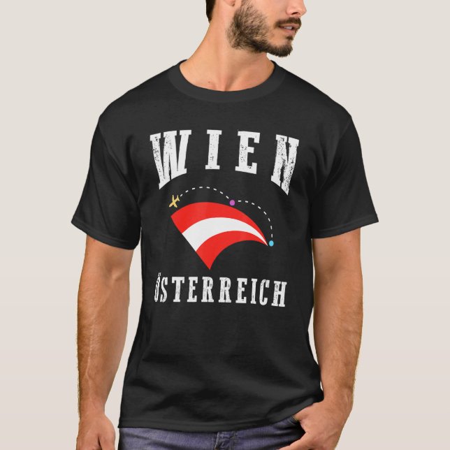 Pride och kulturarv Wien Österrikes Flagga Wien Os T Shirt (Framsida)