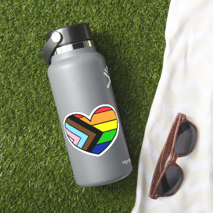 Pride och stöd för regnbåge Heart för HGBTQ+ Klistermärken