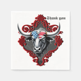 Pride och styrka, en amerikansk tjur pappersservett