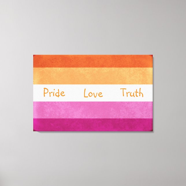 Pride och support för lesbisk Färg Art Canvas (Framsida)