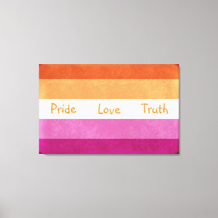Pride och support för lesbisk Färg Art Canvas