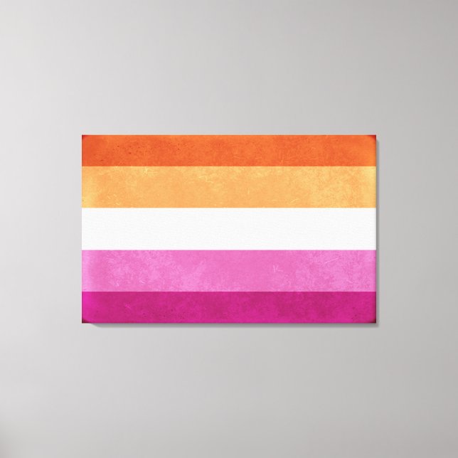 Pride och support för lesbisk Färg Art Canvas (Framsida)
