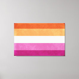 Pride och support för lesbisk Färg Art Canvas