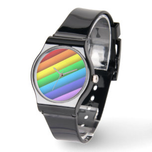 Pride O'Clock svart band unisex klocka
