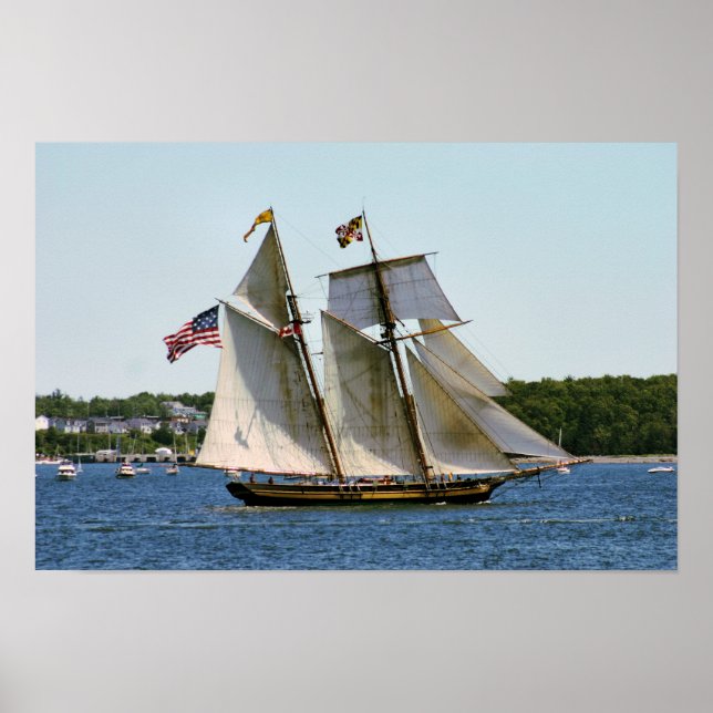 Pride of Baltimore II Högt Skeppsaffisch Poster (Framsidan)