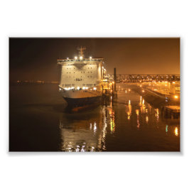 Pride of Hull-färjan på natten – stämningsfull Fototryck