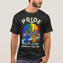 Pride of Oklahoma City OKC Hundar Regnbågsflagga T Shirt