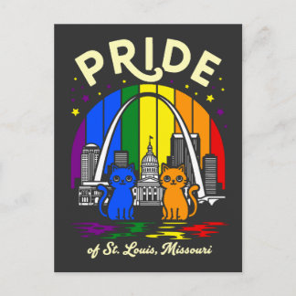  Pride of St. Louis City Missouri Cats Rainbow Fla Vykort
