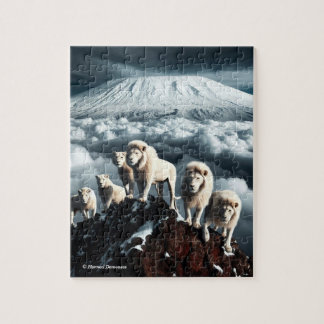 Pride of white lions: puzzle pussel