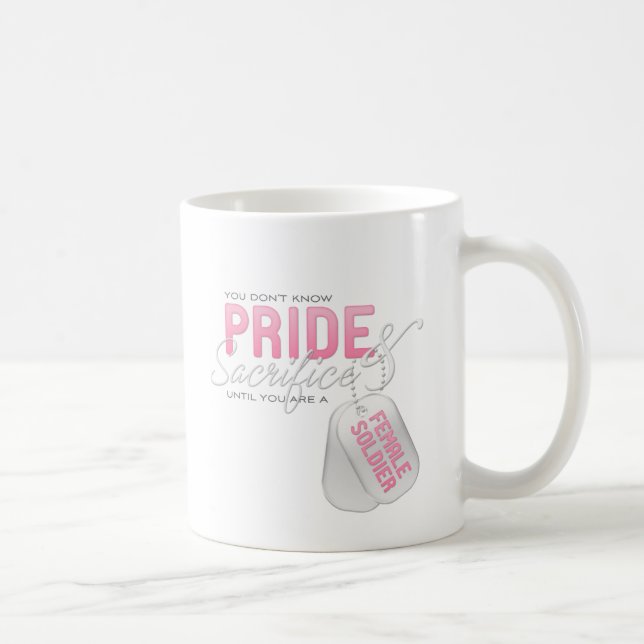 Pride & offer - kvinnlig soldat kaffemugg (Höger)