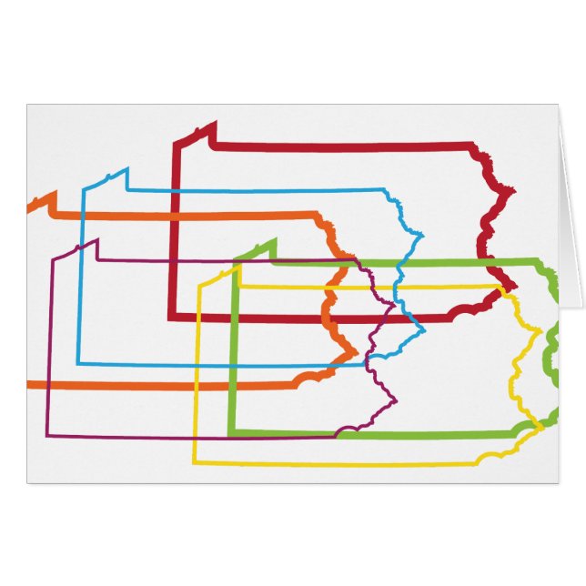 pride oskärpa i pennsylvanien hälsningskort (Framsidan Horizontal)